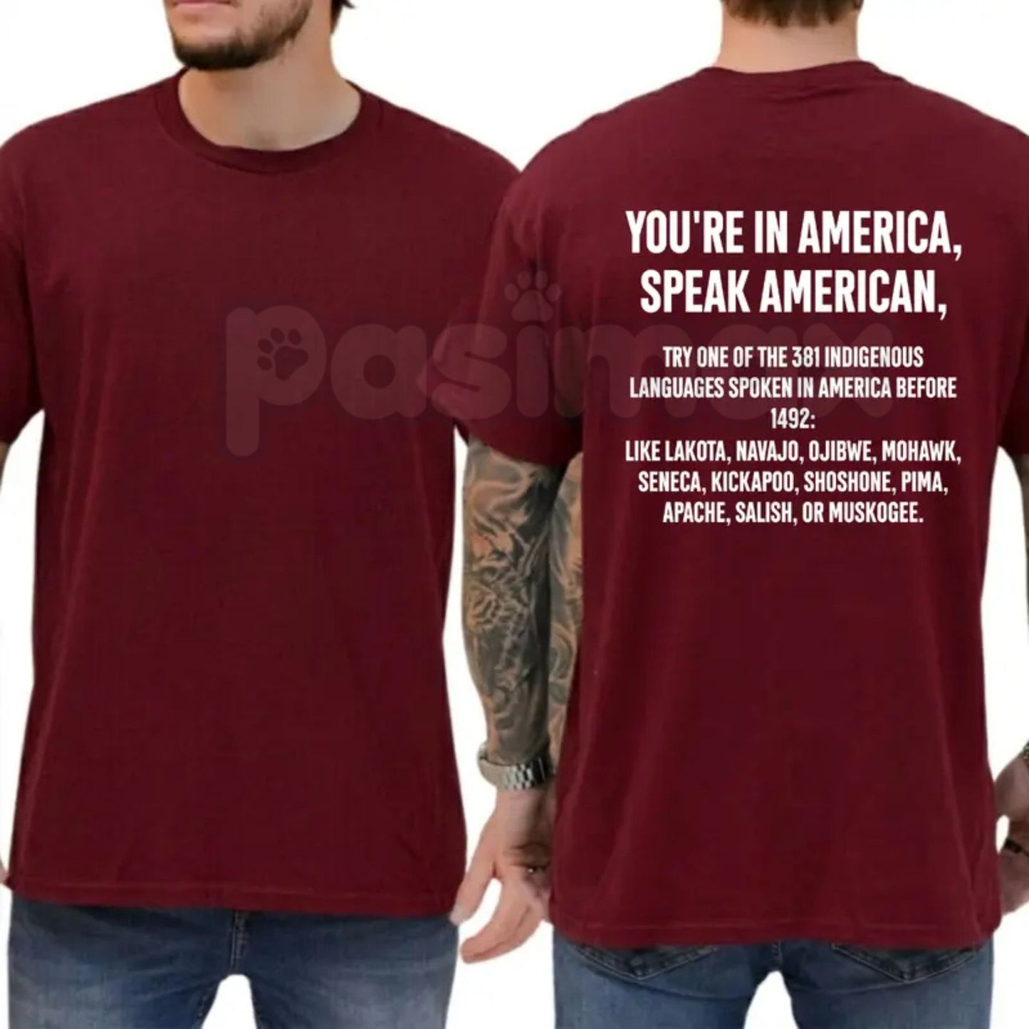 Funny "You're In America Speak American" T-Shirt – Sarcastic Patriotic Satire Graphic Tee