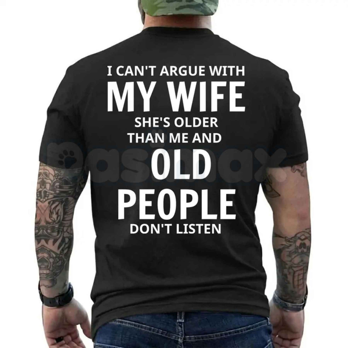 She's Older Than Me T-Shirt – Funny Wife Age Difference Husband Unisex Cotton Graphic Tee