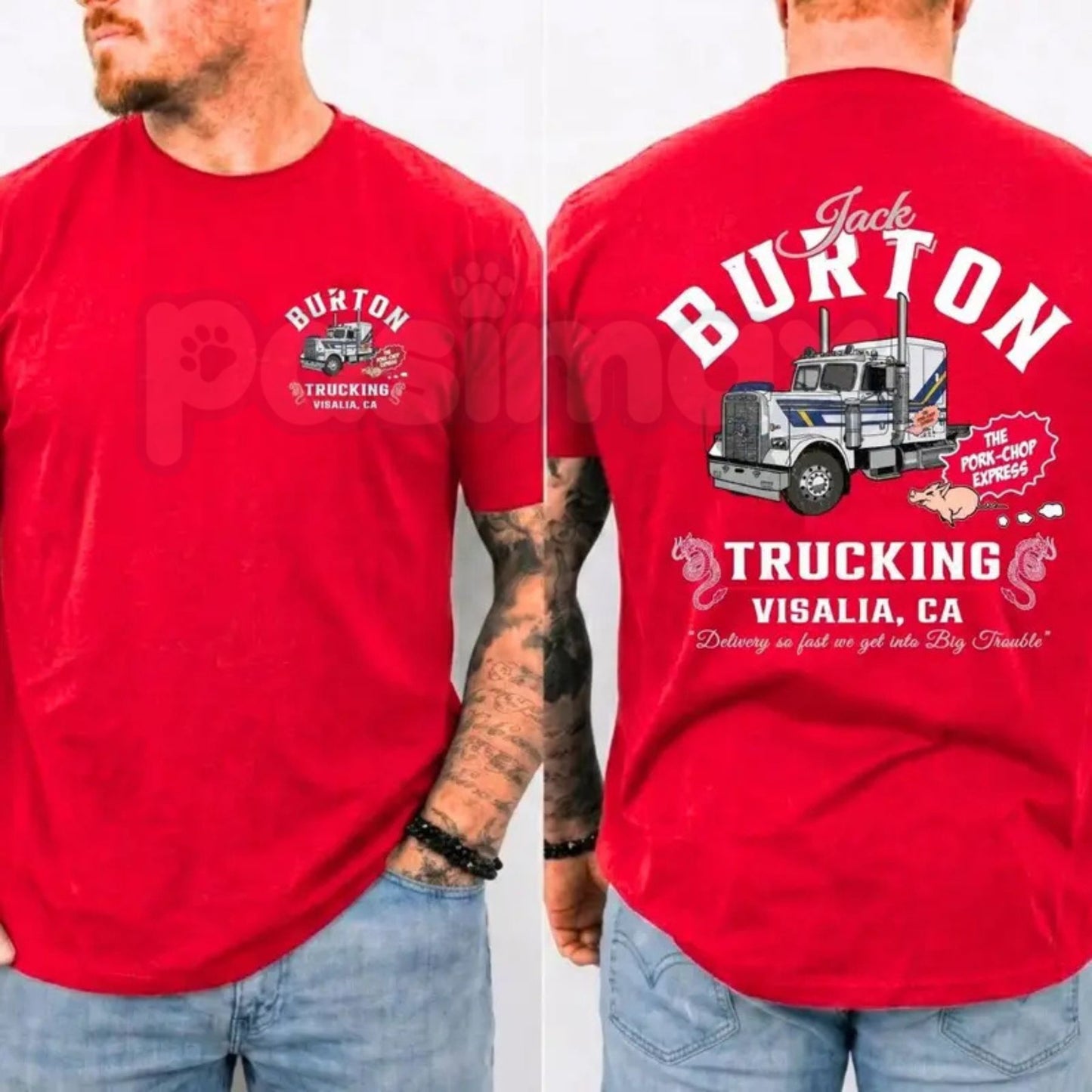Vintage Jack Burton Pork-Chop Express T-Shirt – Big Trouble in Little China Cult Movie Graphic Apparel