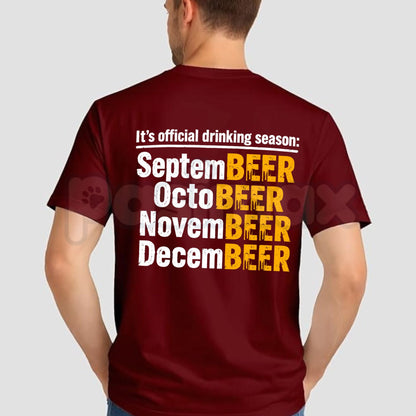 Drinking Season Beer Lover T-Shirt – Funny Summer Craft Beer Alcohol Graphic Tee