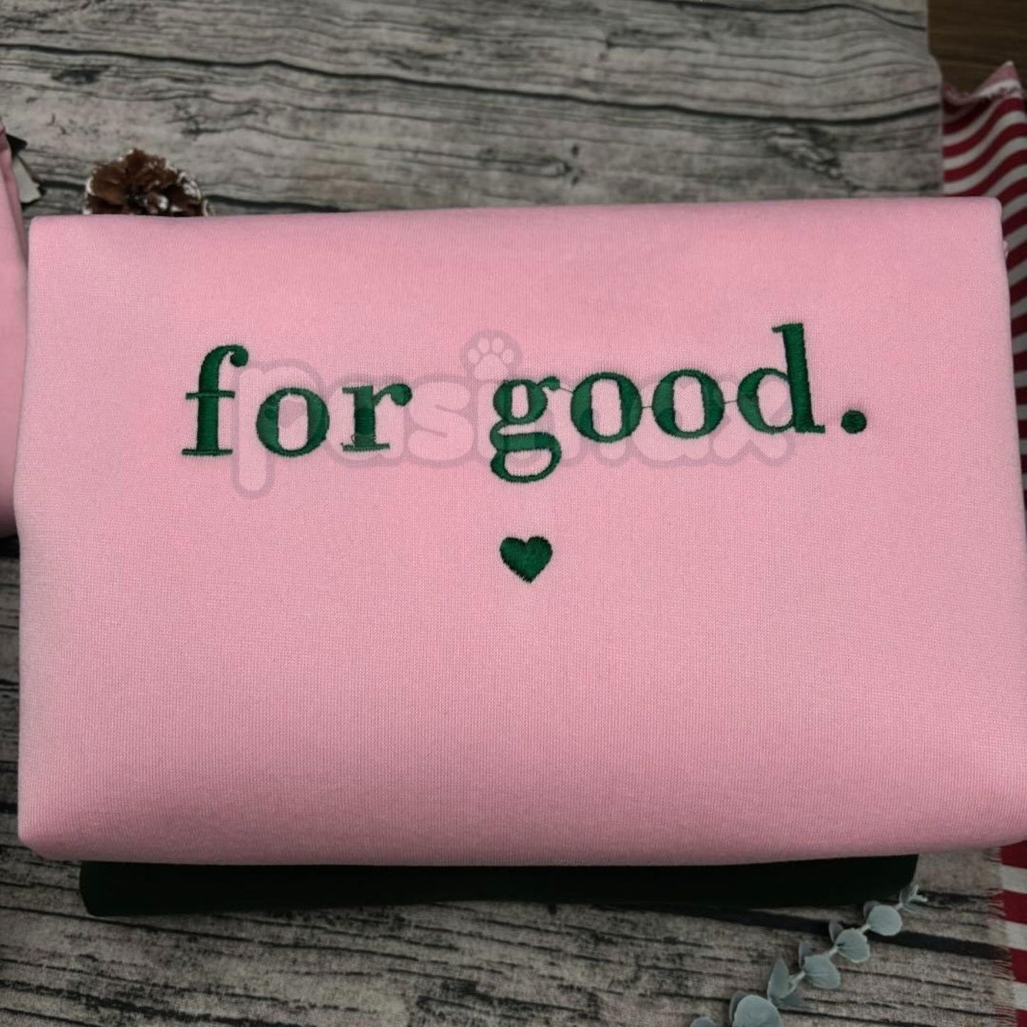 Wicked "For Good" Embroidered Crewneck – Elegant Broadway Tribute Sweatshirt