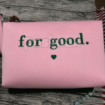 Wicked "For Good" Embroidered Crewneck – Elegant Broadway Tribute Sweatshirt