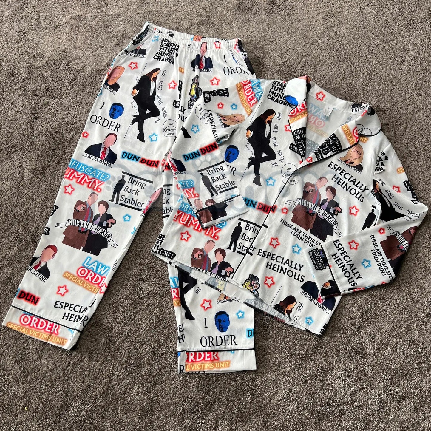 Law & Order Pajamas Set - Movie Christmas Sleepwear for Women, Comfortable Loungewear, Holiday Gift