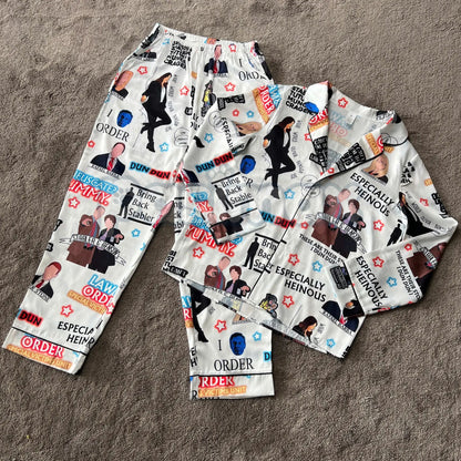 Law & Order Pajamas Set - Movie Christmas Sleepwear for Women, Comfortable Loungewear, Holiday Gift