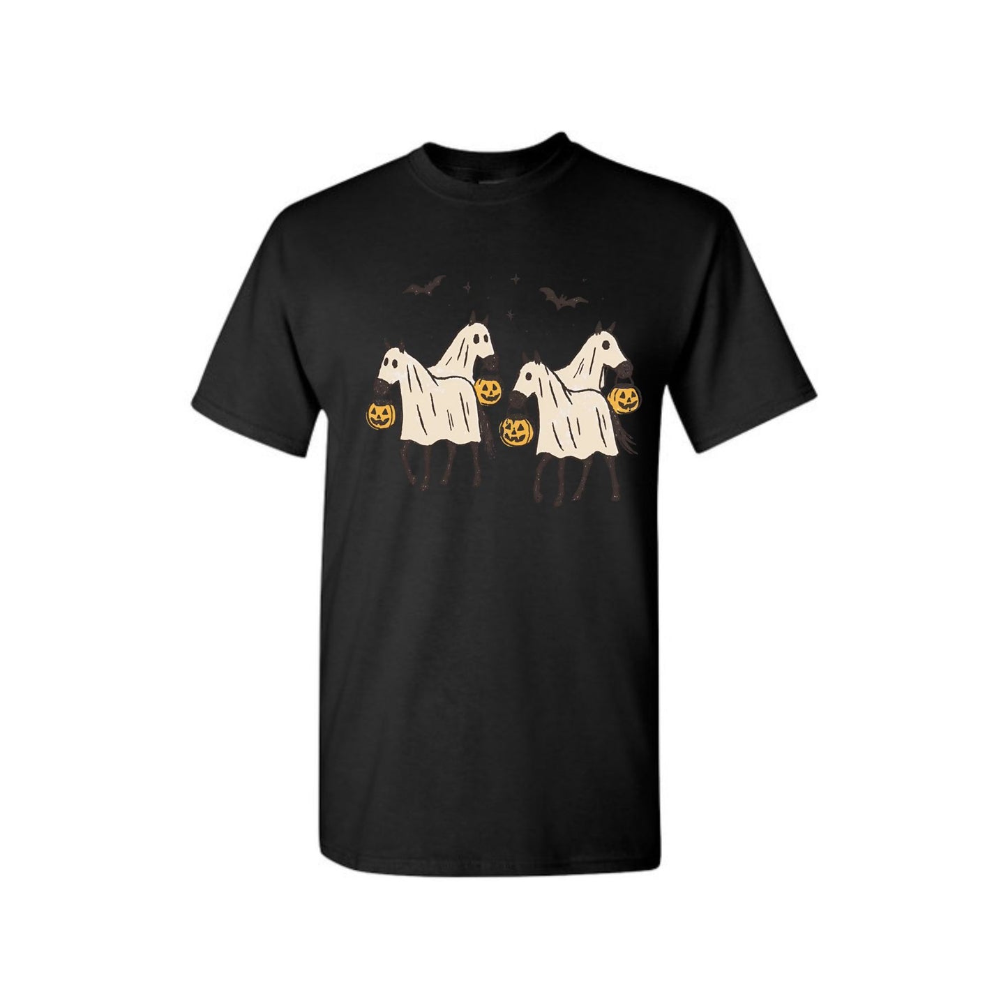 "Night-Mare" Unisex Tee - Creepy Horse Print, Dark Humor Cotton Shirt
