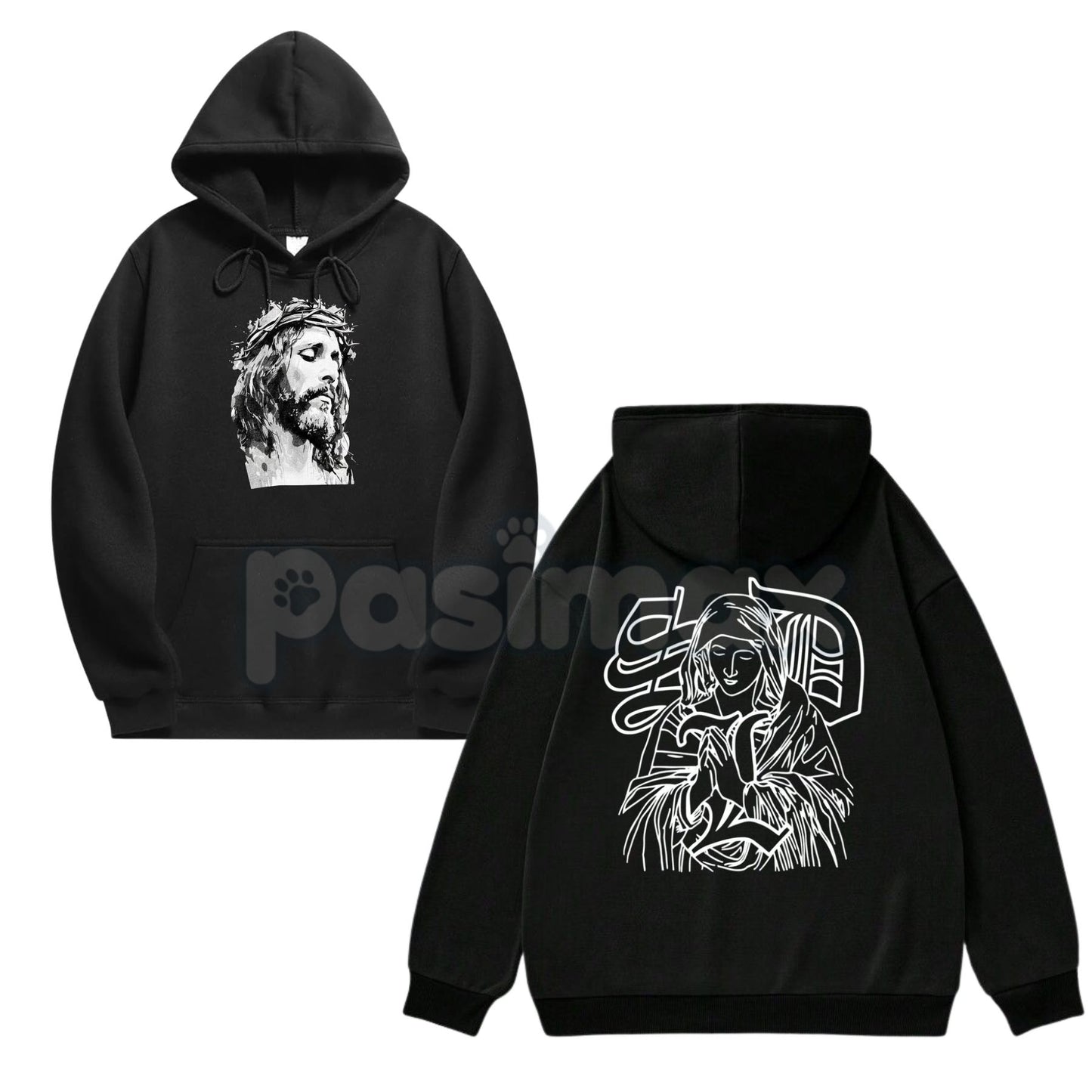 Jesus Hoodie – Faith-Based Christian Apparel, Religious Statement Pullover, Spiritual Worship Gear, Unisex