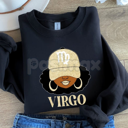 Zodiac Slay Girl Sweatshirt | Astrology Baddie Crewneck | Celestial Star Sign Jumper | Aesthetic Horoscope Gift for Her | Trendy Spiritual Graphic Pullover
