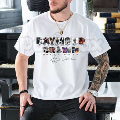 Raymond & Brown Music Graphic T-Shirt – Retro R&B Tribute Tee, Premium 100% Cotton Concert Style Top, Soft Lived-In Heavyweight Usher & Chris Brown Fan Shirt, Made in USA
