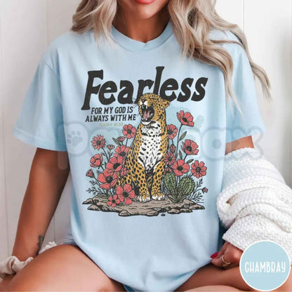 Fearless Isaiah 41:10 Faith Leopard Tee