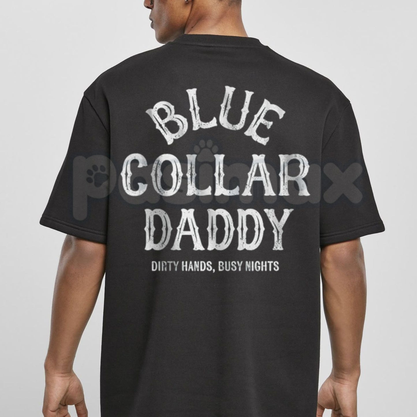 "Blue Collar Daddy" Industrial Graphic T-Shirt – Retro Workwear Aesthetic Tee, Premium 100% Cotton Trade Worker Top, Soft Lived-In Heavyweight Blue Collar Pride Shirt, Made in USA