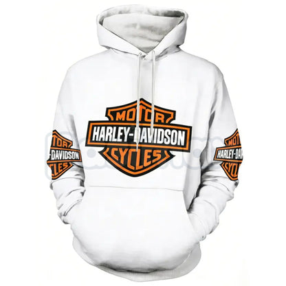 Harley-Davidson Vintage Logo Hoodie – Hardcore Motorcycle Culture Pullover, Retro Biker Aesthetic Streetwear, Unisex