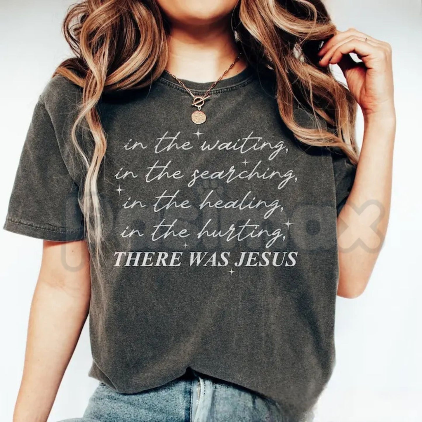 Comfort Colors® Boho 'There Was Jesus' T-Shirt – Christian Faith Graphic Tee, Religious Gift for Church Friends, Spiritual Aesthetic Apparel