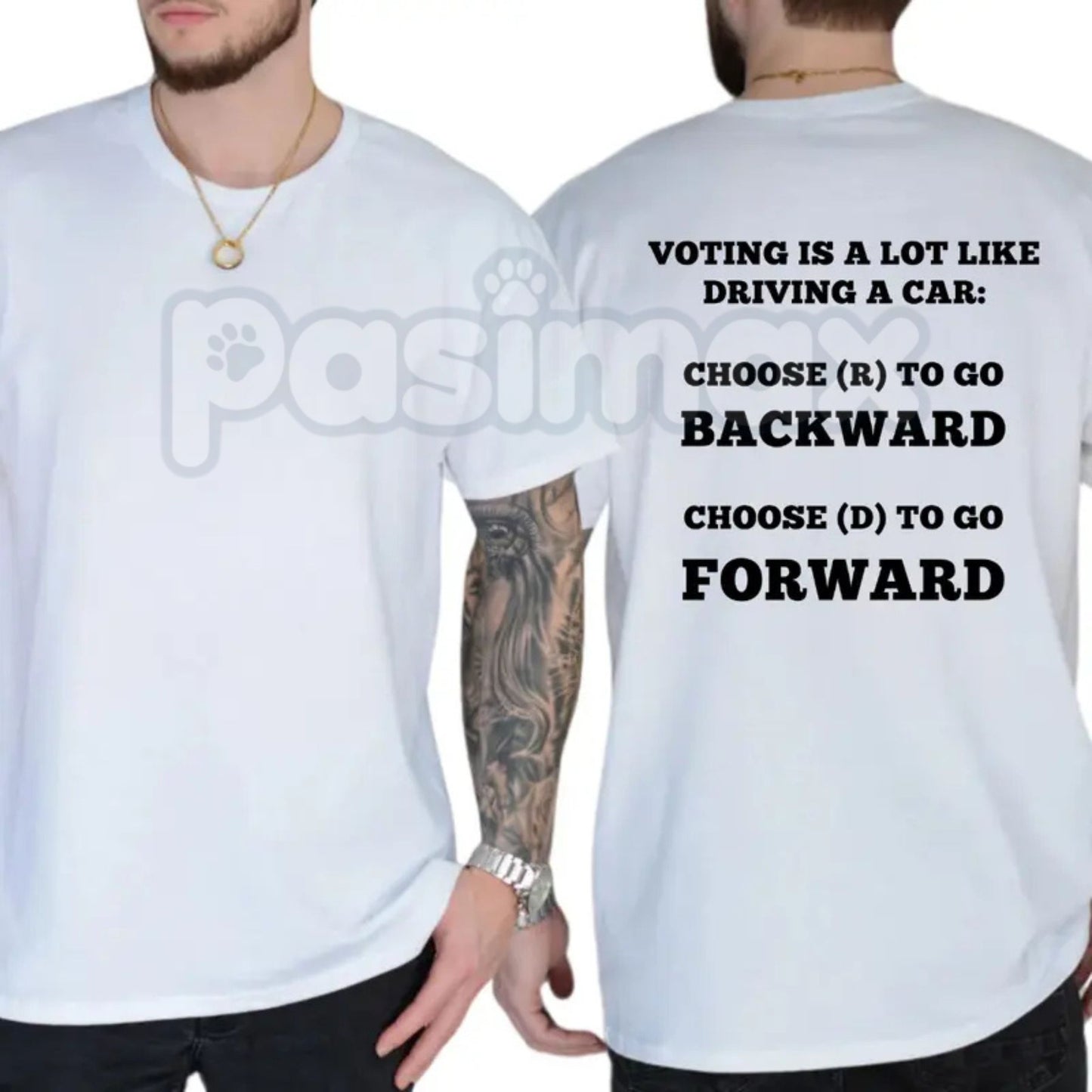 "Voting Is Like Driving" Democrat T-Shirt – Funny Sarcastic Election Progress Graphic Tee