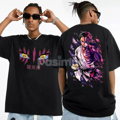 Official Akaza Kimetsu No Yaiba T-Shirt - Demon Slayer Anime Fan Apparel, Vibrant Manga Graphic