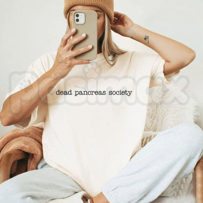 Comfort Colors® Dead Pancreas Society T-Shirt – Retro Type 1 Diabetes Awareness Graphic Tee, Funny Medical Humor Unisex Top & Gift