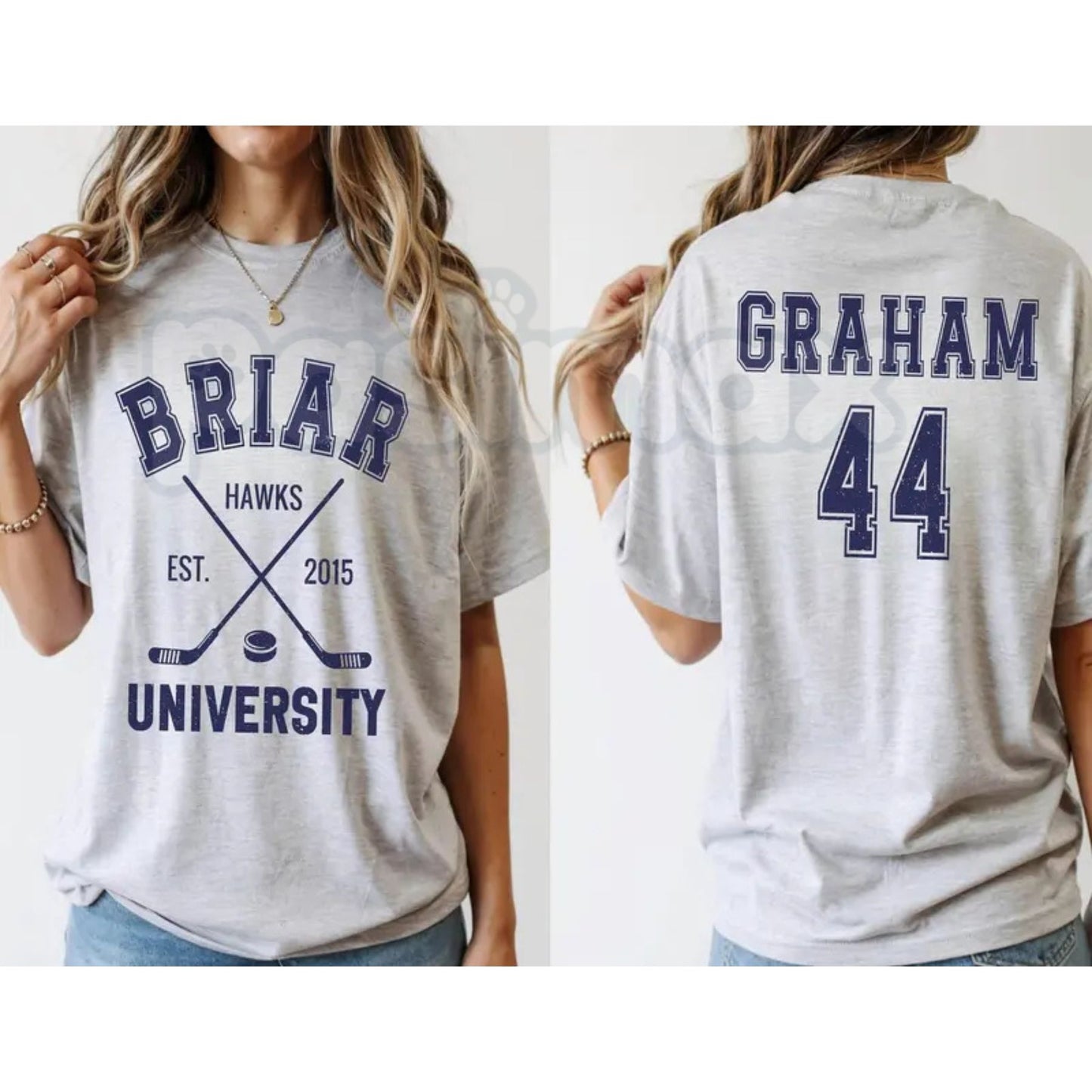 "Briar Hockey" Fictional University Crewneck – Retro Off-Campus Romance Book Club Graphic Tee