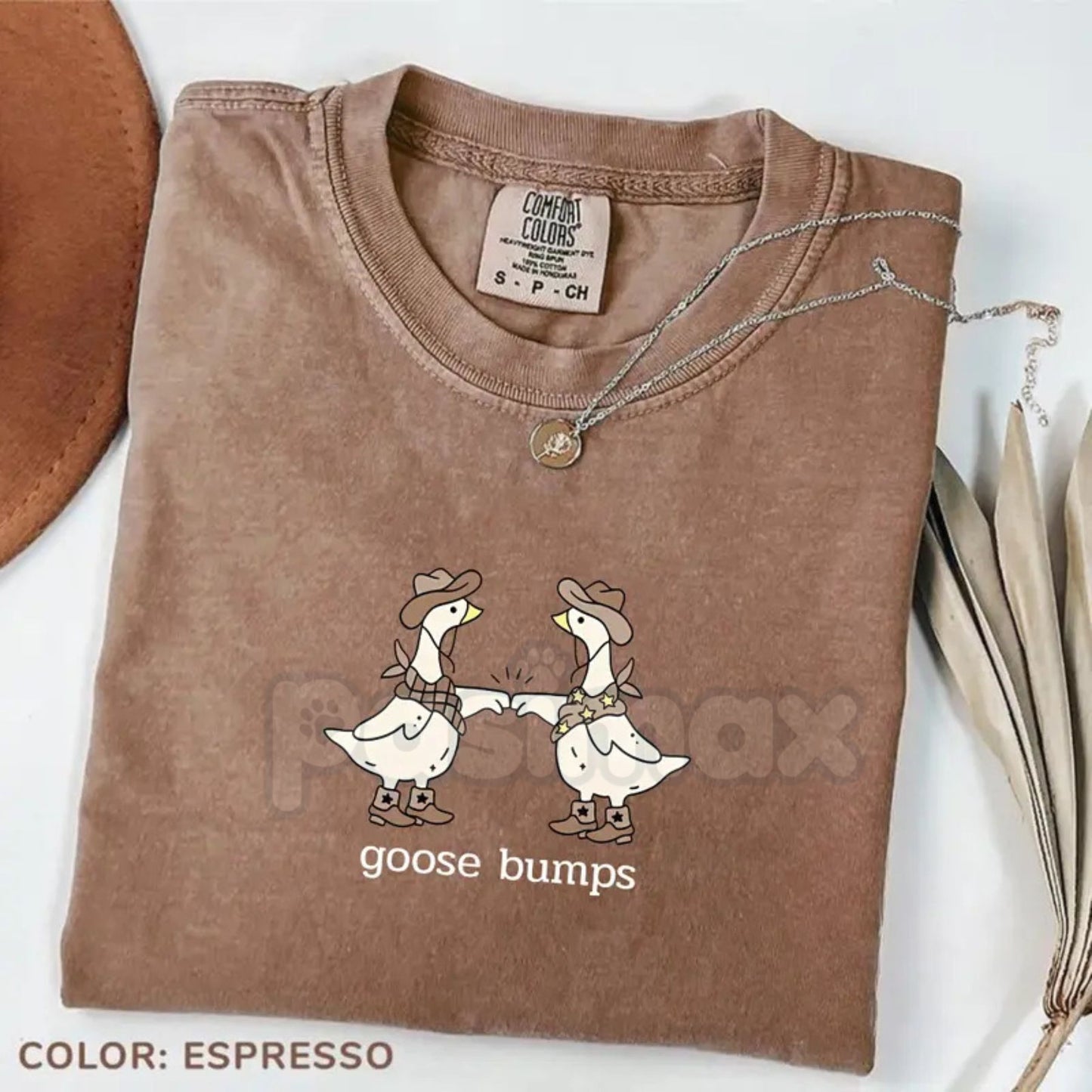 Comfort Colors® "Goose Bumps" Western T-Shirt – Silly Goose Cowboy Graphic Tee, Funny Goose Lover Gift, Sarcastic Western Aesthetic Shirt