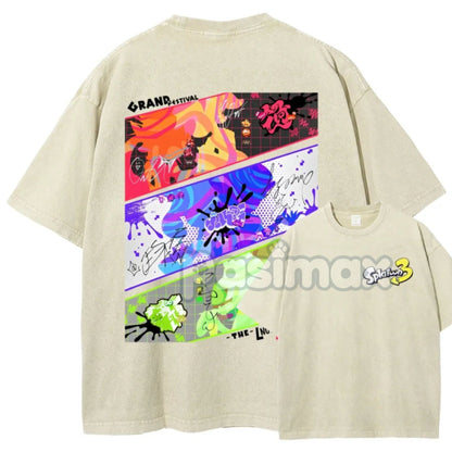 Splatoon 3 Cotton Unisex Round Neck Anime T-Shirt – Casual Graphic Tee