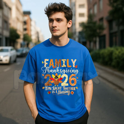 Family Thanksgiving 2026 Thanksgiving Crew Turkey Matching T-Shirt