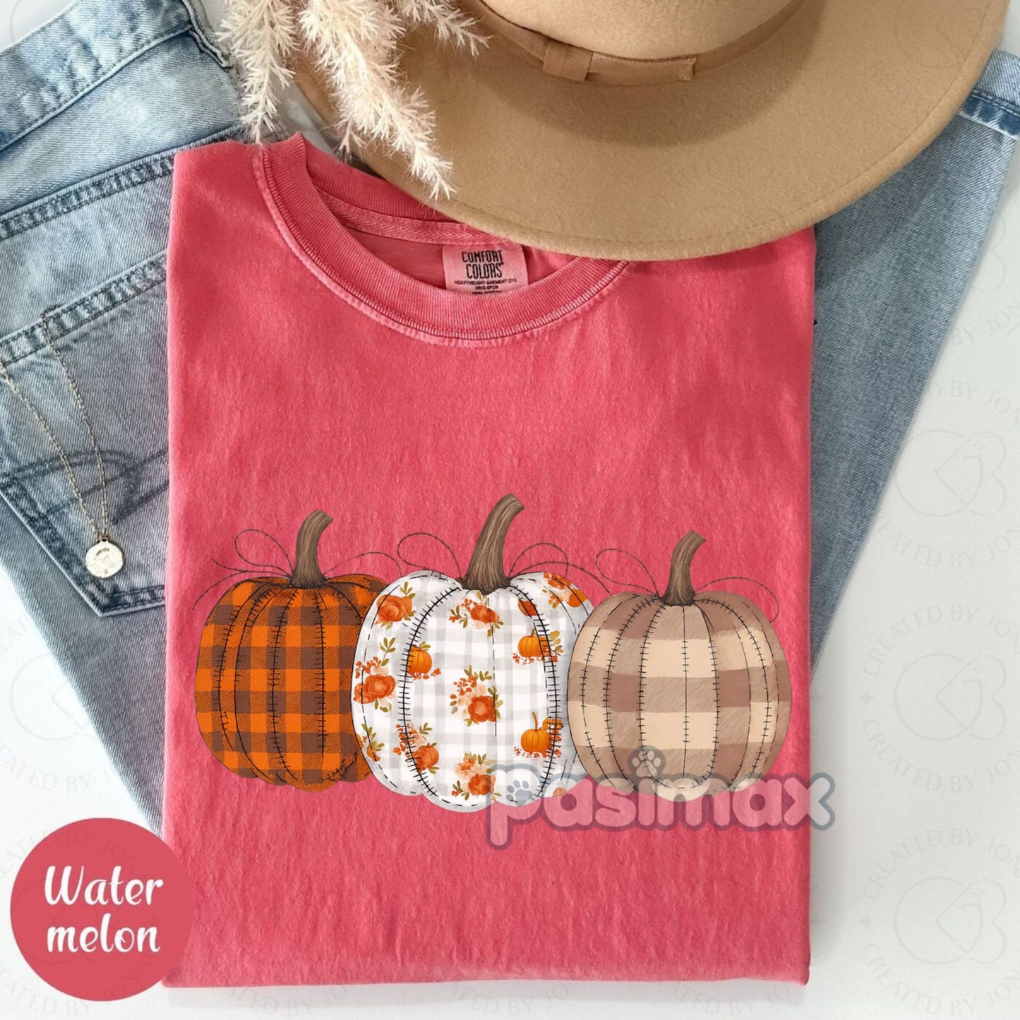Retro Fall Pumpkin Comfort Colors T-shirt – Vintage Autumn Tee, Cozy Fall Vibes Shirt, Pumpkin Spice Graphic Top