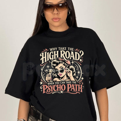 Retro Pin-Up Girl Graphic Cotton T-Shirt – Vintage Mid-Century Rockabilly Tee