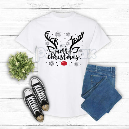 Funny Christmas Reindeer FDT Shirt - Satirical Political Holiday Tee, Unisex Anti-MAGA Apparel, Edgy Christmas Party Gift
