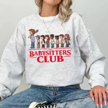 The Baby Sister Club Sweatshirt | Funny Youngest Sibling Crewneck | Retro 90s Book Parody Jumper | Aesthetic Sibling Gift Pullover | Vintage Style Sisterhood Jumper