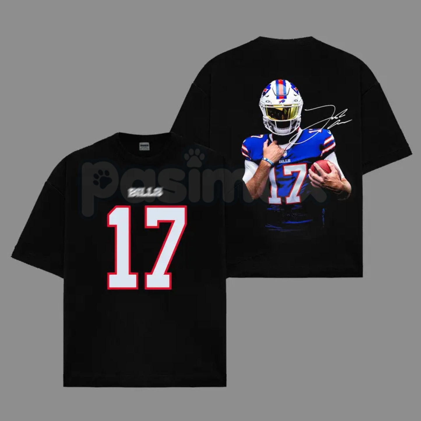 Bills Mafia Fit – Josh Allen 17 MVP Cotton Hoodie, Soft & Comfortable Sweatshirt and T-Shirt