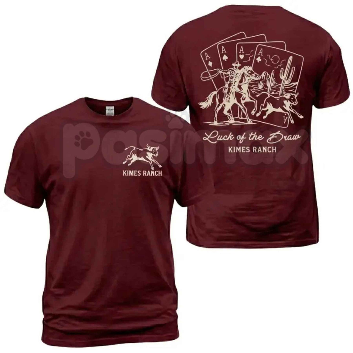 Kimes Ranch Luck Of The Draw T-Shirt – Western Rodeo Graphic Unisex Cotton Tee