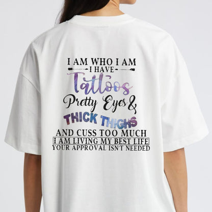 "Tattoos Pretty Eyes" Slogan Shirt - Feminist Quote Tee, Unisex Tattoo Apparel