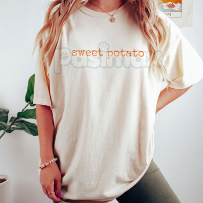 Comfort Colors® Matching Thanksgiving Shirt – Funny Couple T-Shirt, 'Sweet Potato' Family Holiday Tee