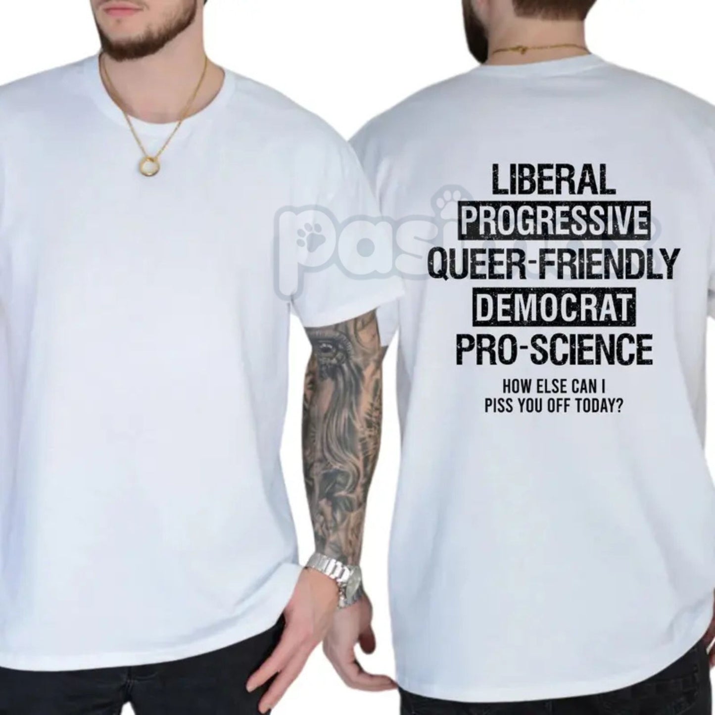 Liberal Progressive "Pro-Science" T-Shirt – Queer Friendly Democrat Graphic Tee, Premium 100% Cotton Social Justice Top, Soft Lived-In Heavyweight Inclusive Activist Shirt, Made in USA