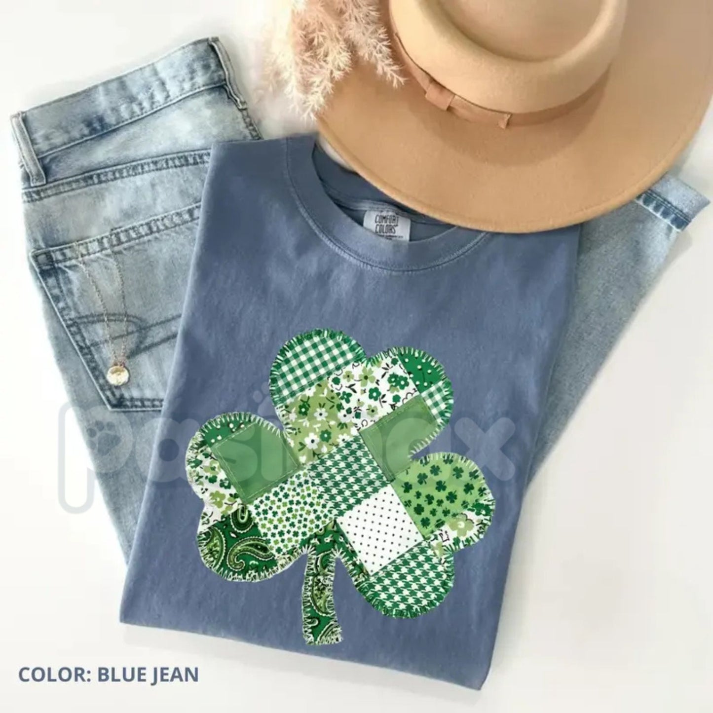 Comfort Colors® All-Over Shamrock Printed T-Shirt – Groovy Retro St. Patrick’s Day Tee, Multi-Clover Graphic Shirt, Aesthetic Green Luck Streetwear