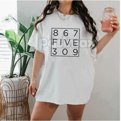 Retro 80's Funny Tommy Tutone T-Shirt - Music Lover Slogan Tee, 867-5309 Jenny Shirt, Unisex Music Gift Apparel