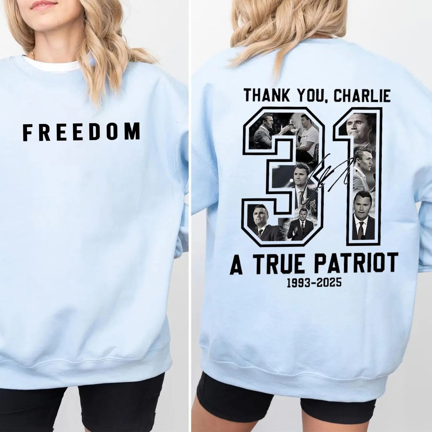 Freedom Charlie Kirk Sweatshirt – Patriotic Political Top