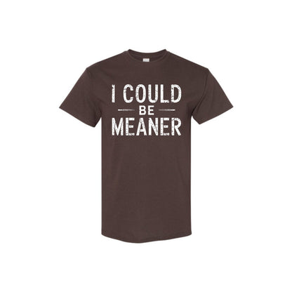 "I Could Be Meaner" Funny T-Shirt - Sarcastic Quote Tee, Unisex Casual Shirt