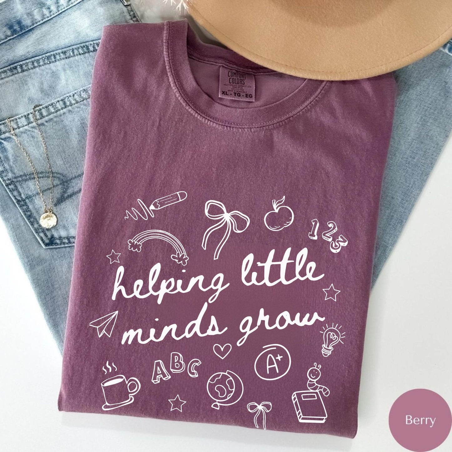 Kindergarten & Preschool Teacher Tee – Comfort Colors, Back to School Shirt, Early Childhood Educator Gift, Cute Teacher Life Top