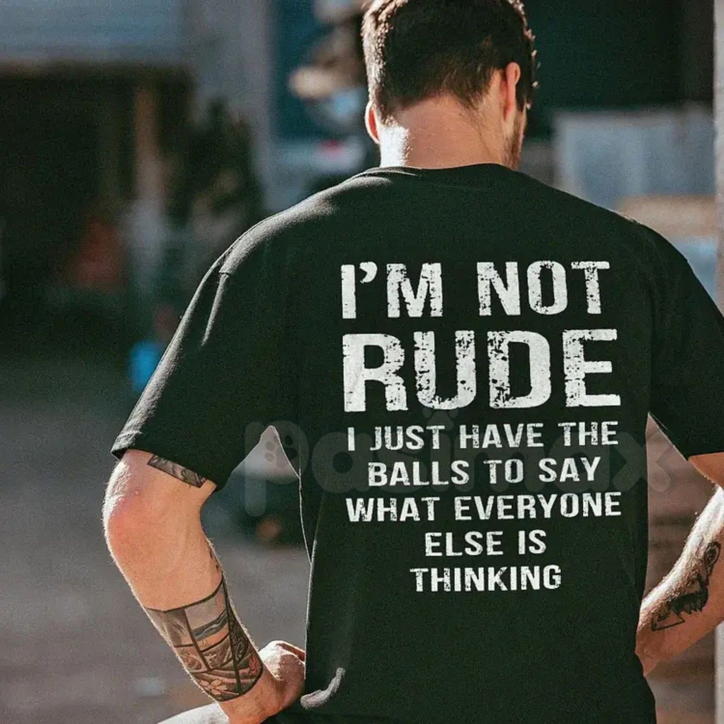 "I'm Not Rude" Social Anxiety T-Shirt - Funny Relatable Introvert Tee, Aesthetic Minimalist Sarcasm Shirt, Premium Heavyweight Cotton Basic, Casual Sassy Statement Top, Gift for Quiet Personalities