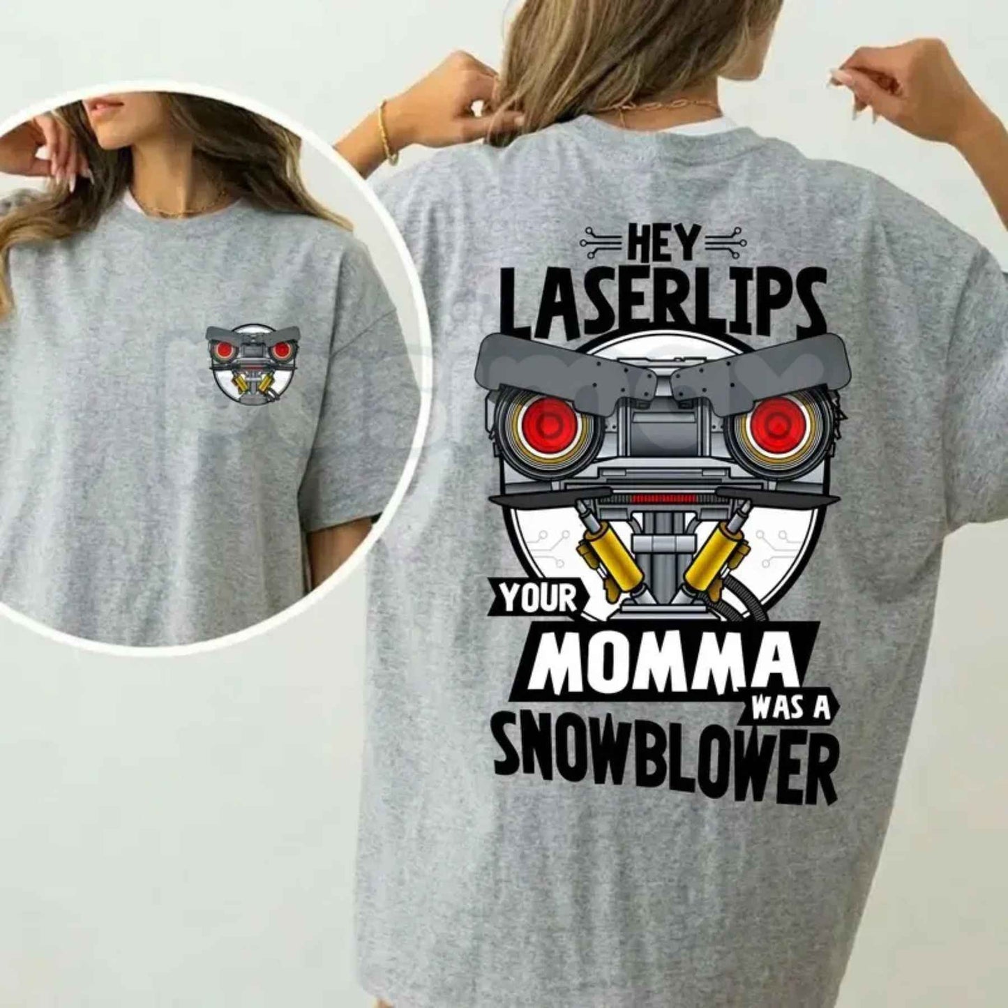 Short Circuit T-Shirt – Hey Laser Lips Your Mama Was A Snowblower Vintage Movie Tee