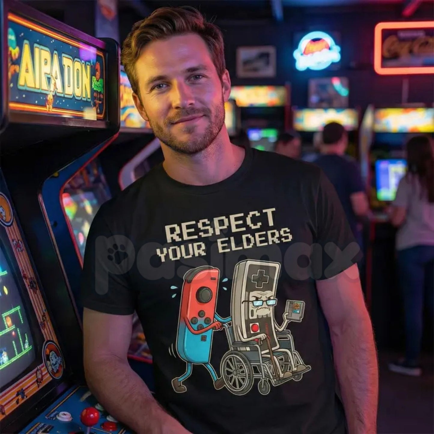 Funny Retro Gamer Graphic T-Shirt - 8-Bit Nostalgia Humor Tee, Classic Console Fan Apparel, Ironic Gaming Joke Gift