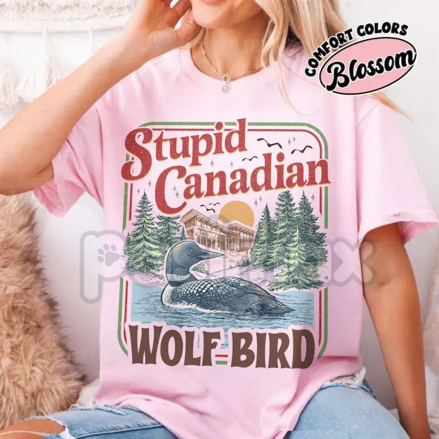 Comfort Colors® Team Hollanov Hockey Romance T-Shirt – Retro "Stupid Canadian Wolf Bird" Tee, Heated Rivalry Fan Merch, Vintage Sporty Book Lover Gift