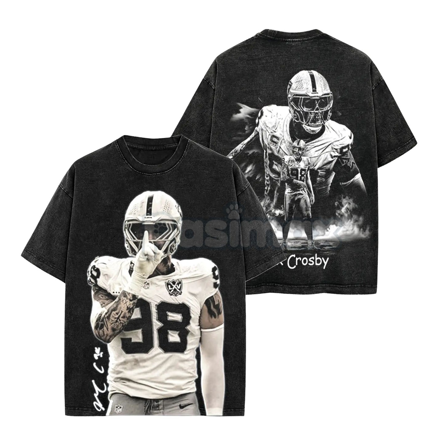 The Condor Maxx Crosby T-shirt – Premium 100% Cotton Acid Wash, Football American Fans Tee