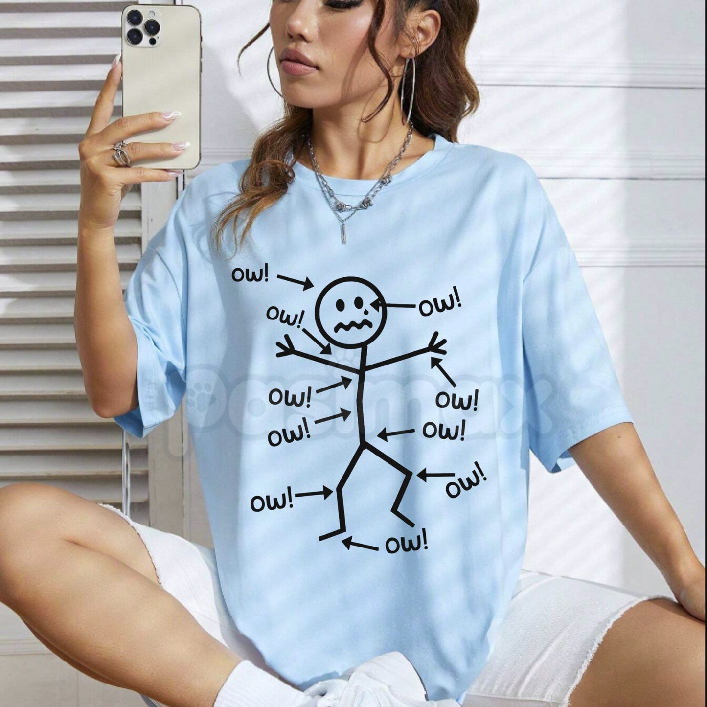 "Humorous Chronic Pain Awareness" T-Shirt – Sarcastic Invisible Illness Graphic Tee, Premium 100% Cotton Spoonie Top, Soft Lived-In Heavyweight Spoon Theory Shirt, Made in USA
