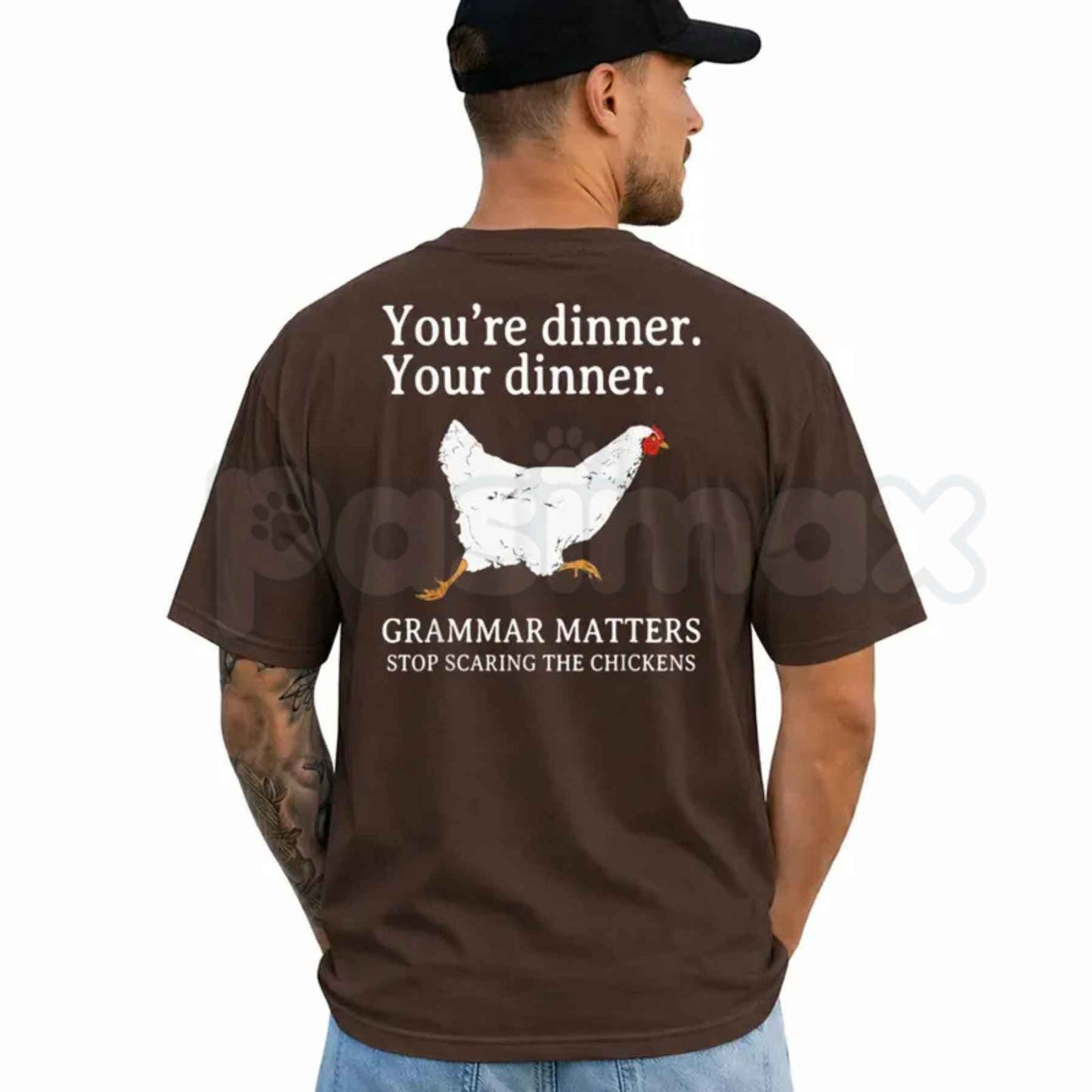 Your're Dinner vs Your Dinner T-Shirt – Funny Grammar Joke Unisex Cotton Graphic Tee