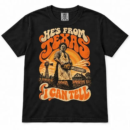 Comfort Colors® Texas Slasher Horror T-Shirt – Chainsaw Horror Graphic Tee, Choosin Texas Ella Fella Unisex Top & Gift