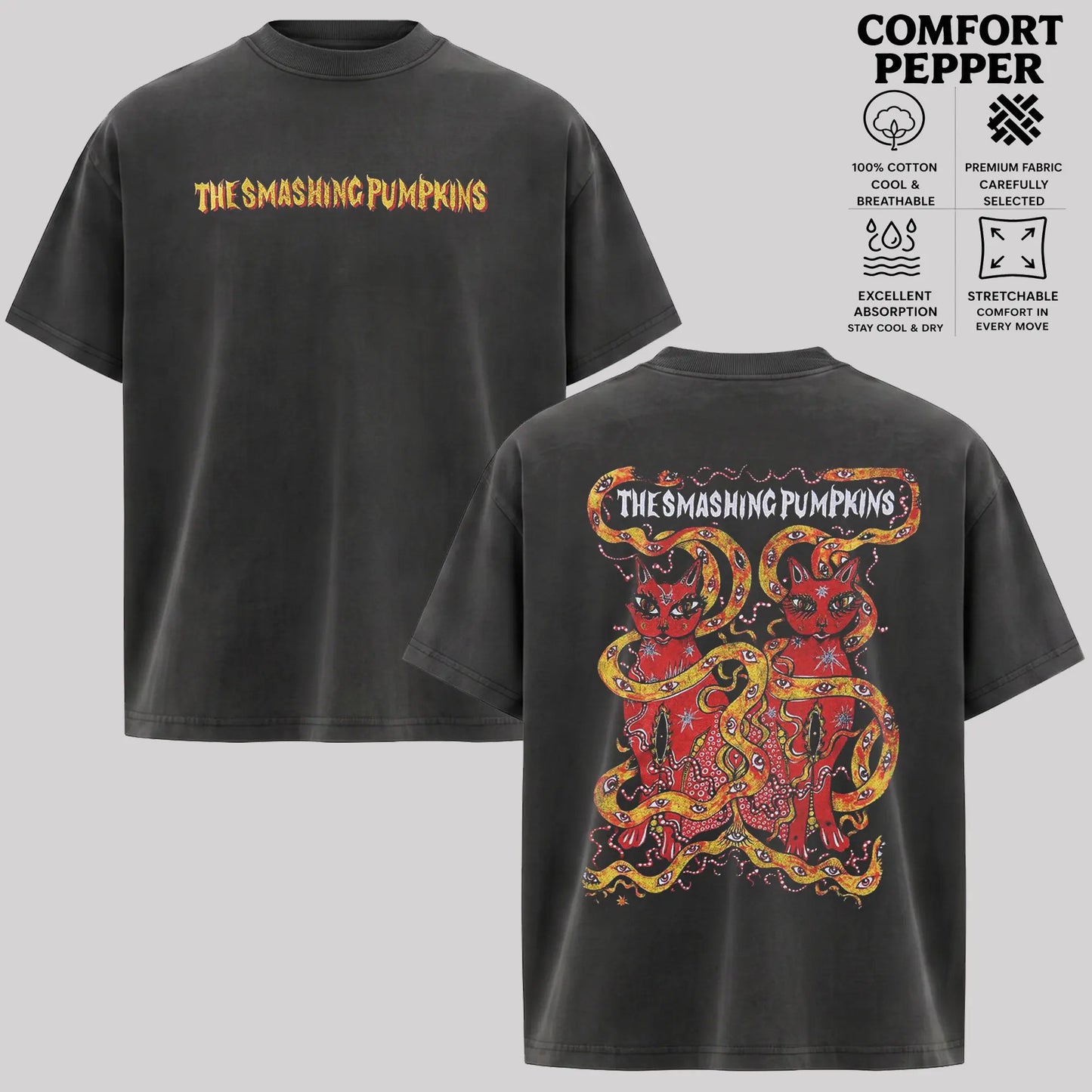 Comfort Colors® Smashing Pumpkins T-Shirt – Vintage Alternative Rock Band Graphic Tee, 90s Grunge Nostalgia Unisex Top