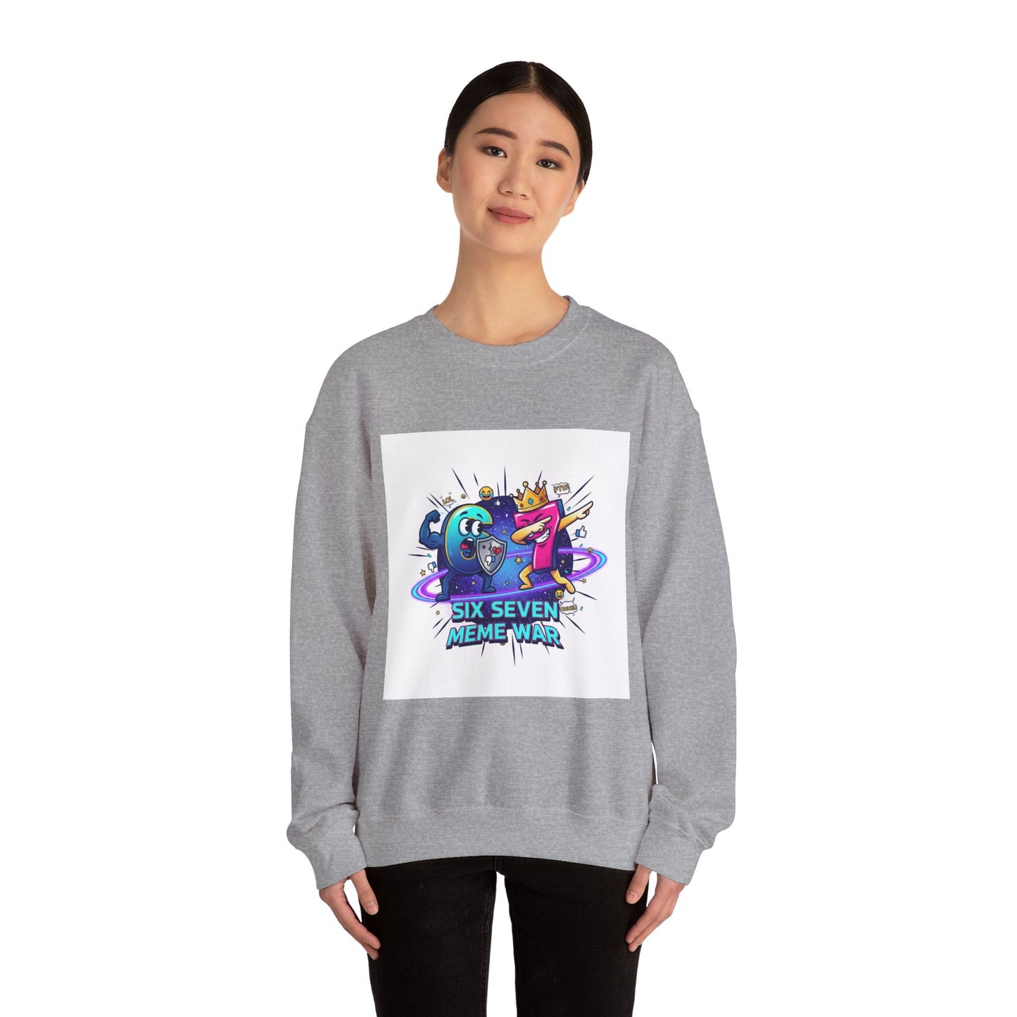 Six Seven Frogs Dabbing Sweatshirt | Meme War Space Frogs Crewneck