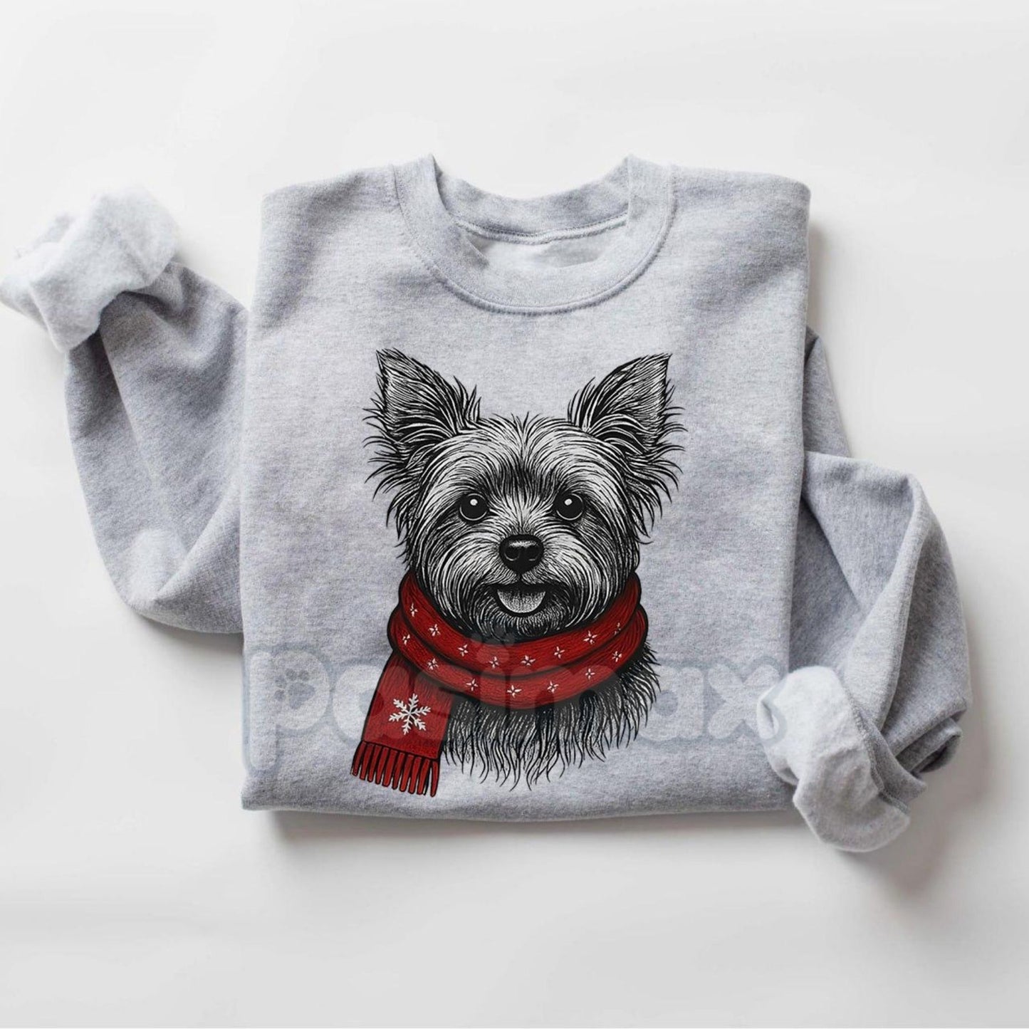 Santa Paws Christmas Dog Sweatshirt – Sport Grey Crewneck for Dog Lovers | Dog Mom Gift