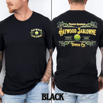 Funny "Haywood Jablowme Timber Co" T-Shirt - Premium Hardwood Tee, Humorous Lumber Lover Apparel