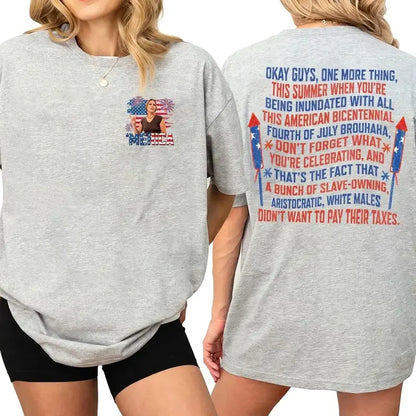 Dazed and Confused Ginny Stroud 4th of July T-Shirt – Two-Sided Retro 70s Cult Film Unisex Graphic Tee